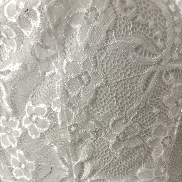 Romper White lace medium stretchy lingerie sheer sleep wedding sexy evening fun - Picture 2 of 3